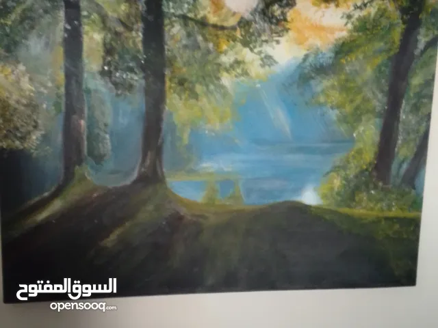 لوحات فنيه رسم ريشه اكراليك للبيع
