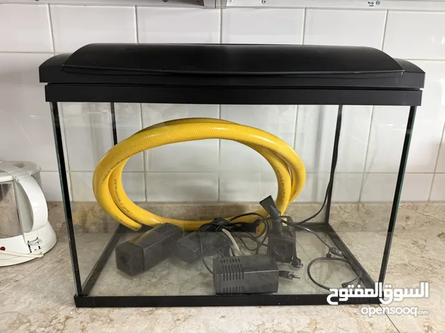 حوض سمك كبير مع اغراضه