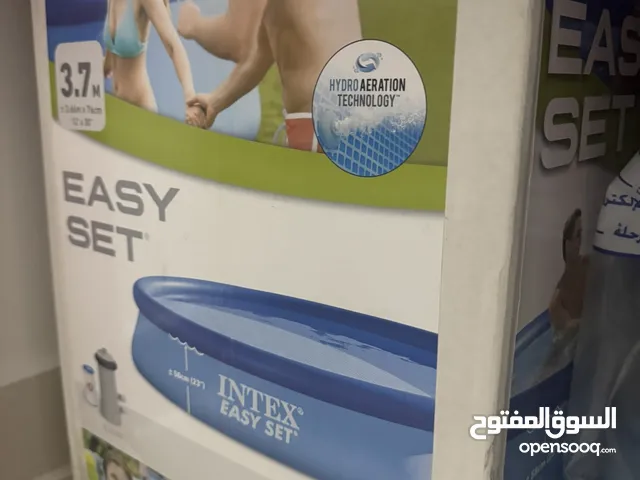 مسبح منزلي Intex Easy Set قطر 3.7 متر – سهل التركيب، مثالي لأجواء الصيف! (اقبل كاش فقط)