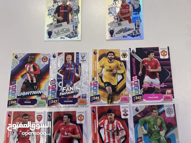 Football cards for sale+ 2 cards signed by the player