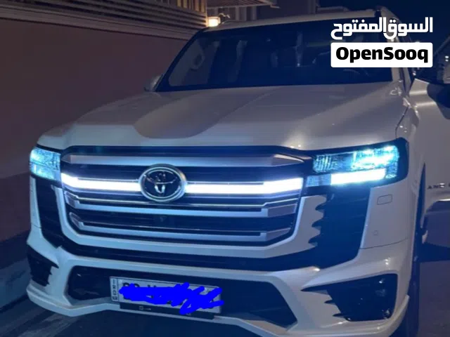 لاندكروز خليجي تون تيربو + لمتد ابيض مكفولة بالكامل