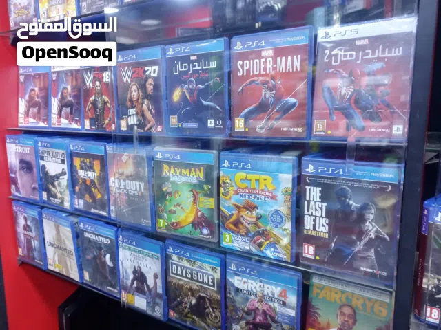 سيديات و العاب بلايستيشن فور و فايف مستخدم و جديد