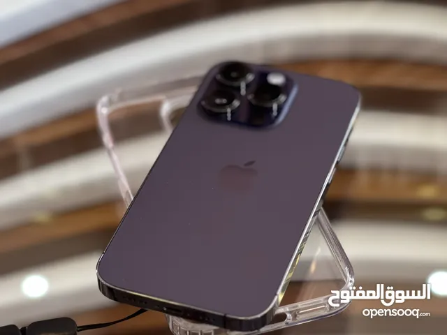 iPhone 14 pro Purple colour battery 89 128Gg شرق اوسط بحال الوكاله