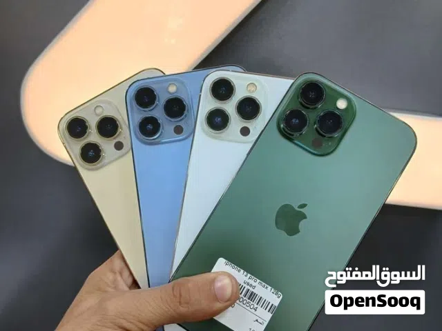 ايفون 13 برو ماكس  128 جيجا بحالة الوكالة / بطاريات عالية عدد شحنات قليل كفالة 14 يوم ترجيع عل جهاز