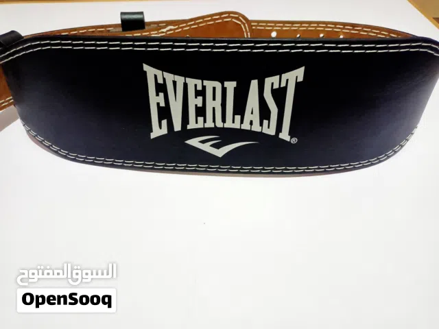 حزام جيم Everlast جلد طبيعي - سمك 5 ملم - حالة ممتازة