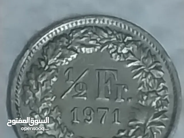 نصف فرنك 1920 نادر جدا سويسرى