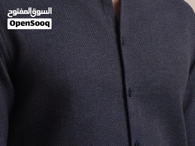 قميص كاجوال ريغولار فيت أزرق كحلي مايكرو 100% قطن