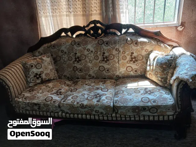 طقم كنب سبع مقاعد خشب زان للبيع