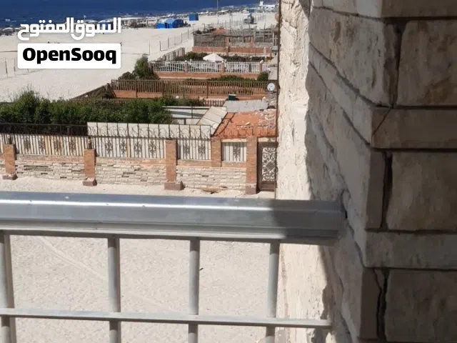 شقة مصيفية درجة اولى على البحر تراس كبير، 2 غرفة نوم، حمام، مطبخ