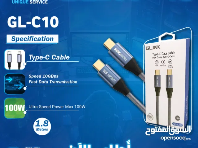 وصله كيبل ادابتر تحويله وصلات  Glink Type-C Ultra-Speed Power Max 100W  Cable