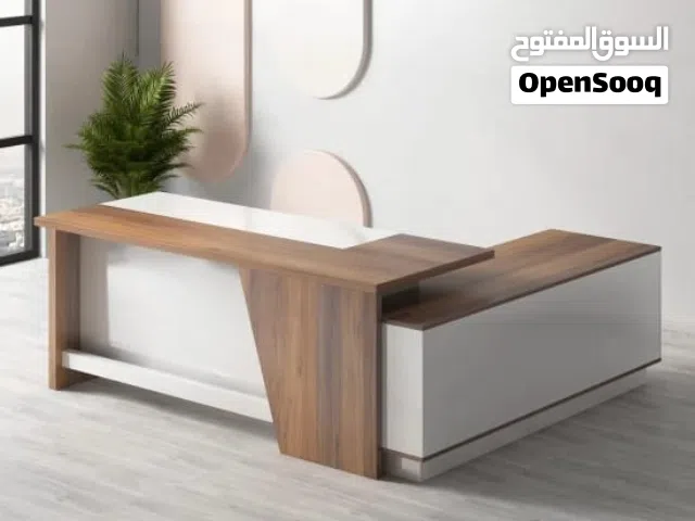 مكتب مدير 180سم مع طاولة وسط هدية توصيل مجاني داخل عمان متوفر عدة الوان حسب الطلب