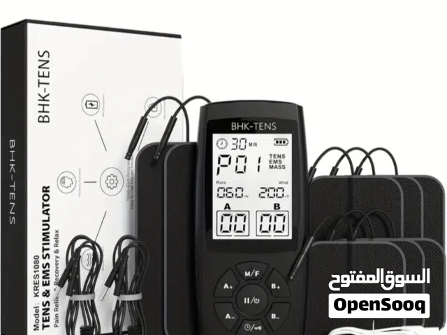 جهاز تحفيز العضلات BHK-TENS القابل لإعادة USB. لعلاج آلام الظهر والكتف والرقبة والاعصاب والعضلات