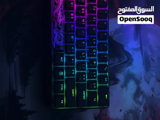كيبورد للبيع ميكانيكلhyperX alloy origins 60 red switches نظيف جداً استعمال خفيف والي له خاطر يكلمني