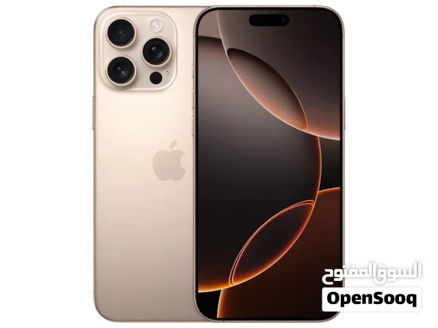 للبيع iPhone 16 Pro Max اللون: ذهبي   الجهاز نظيف جدًا وبحالة ممتازة