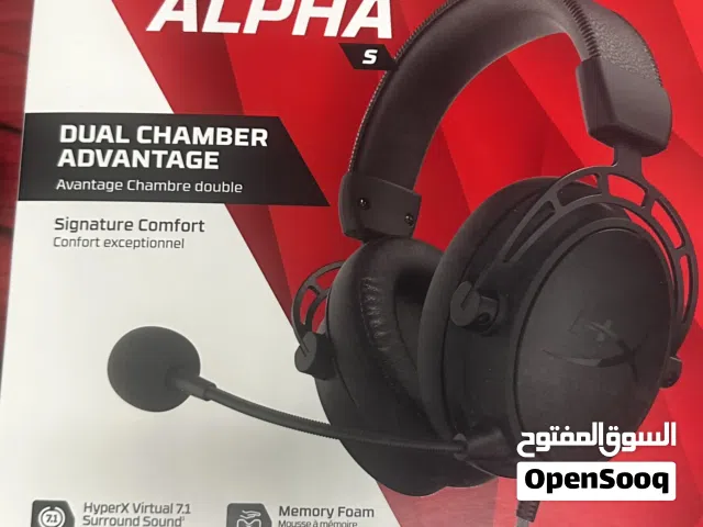 للبيع سماعة  cloud alpha s hyper x شبه جديدة سعرها في السوق فوق ال 50محيطية 7.1 اداء فوق الممتاز