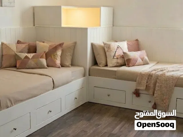 للبيع طقم سريرين (تفصيل خاص) جودة عالية مع أدراج تخزين