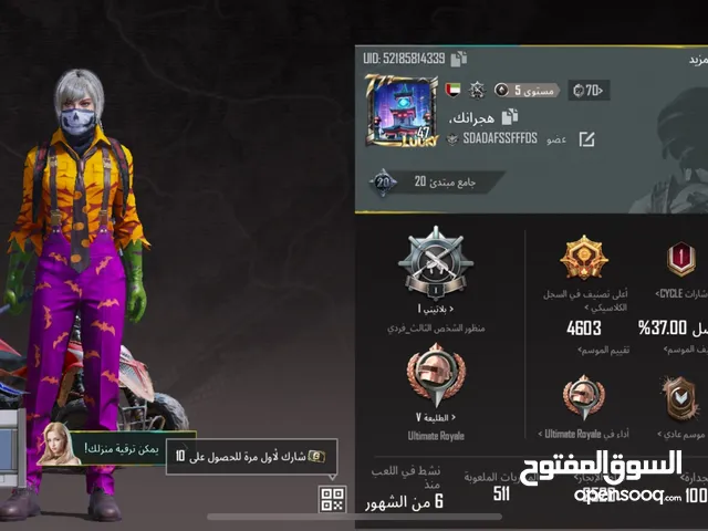 Pubg Accounts and Characters for Sale in Al Dakhiliya