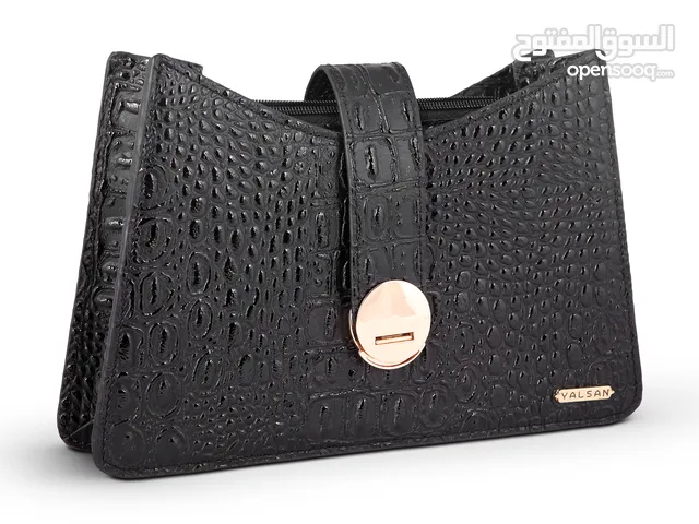 Yalsan Women's Leather Shoulder Bag, Model Angela 138-GAN , Black
