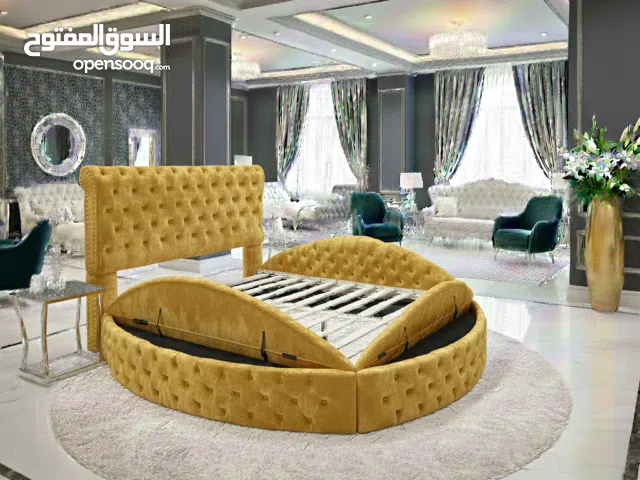 سرير دائري ملكي لأصحاب الذوق الرفيع اقتني واشعر بالتميز والاختلاف تصميم فخم وعملي مساحات تخزين مذهلة