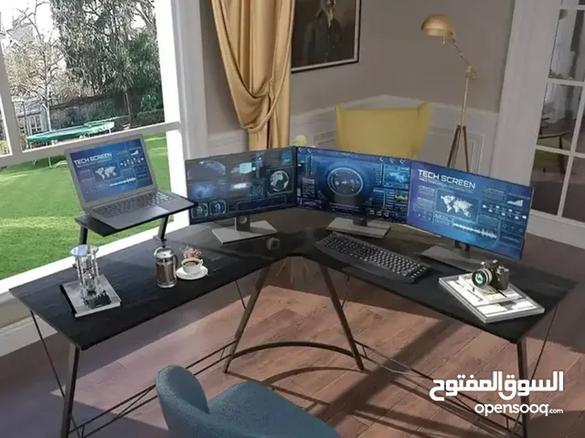 طاوله قيمنق ومكتب حرف L جديده بسعر 250 شامل التوصيل داخل الرياض