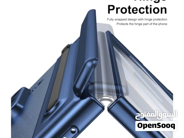 جرابين لموبايل سامسونج جالاكسي Z فولد 7، مع حامل قلم اس وقلم سعة وشاشة امامية مدمجة