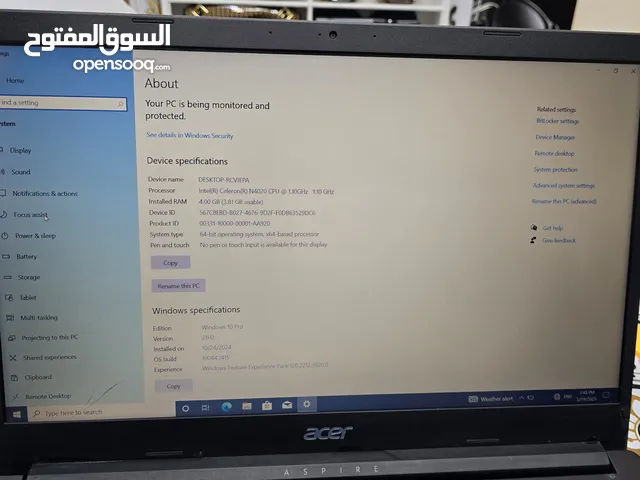 Windows Acer for sale in Abu Dhabi