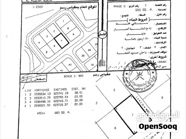 Residential Land for Sale in Muscat Misfah