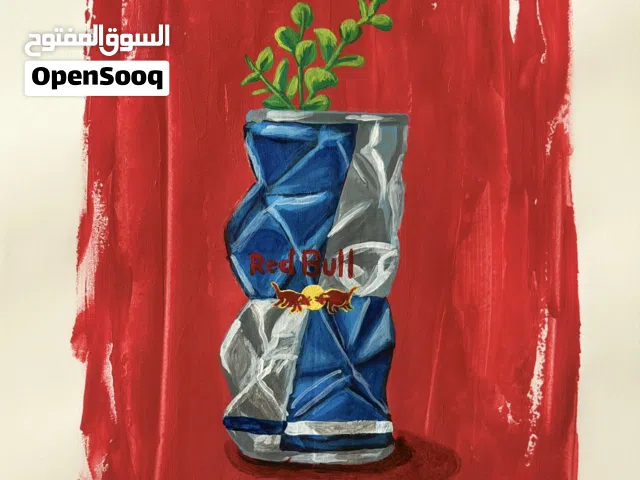 Red bull painting original artwork
