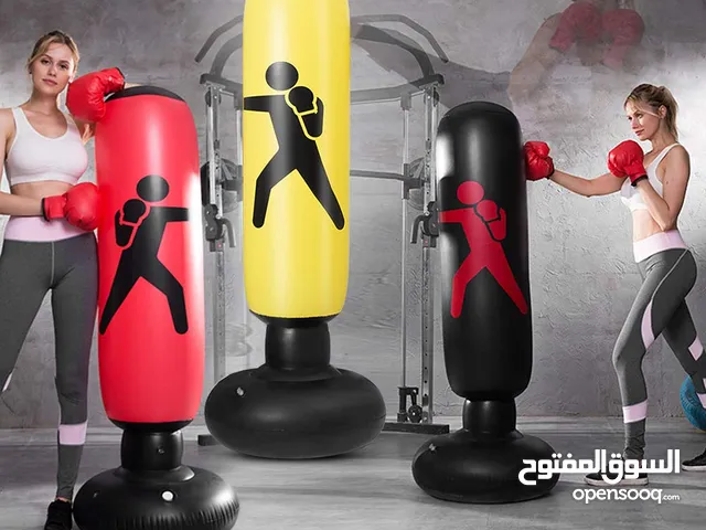 boxing bag كيس ملاكمه نفخ للاطفال بطول 160 سم مع قاعده ثابته ممكن تتعبى مي او رمل آمن وسهل على الاطف