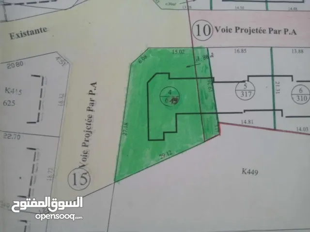 قطعة أرض للبيع صالحة للبناء بشهادة ملكية فردية في مدخل القلعة الصغرى على يمين محطة القطار بمساحة 619