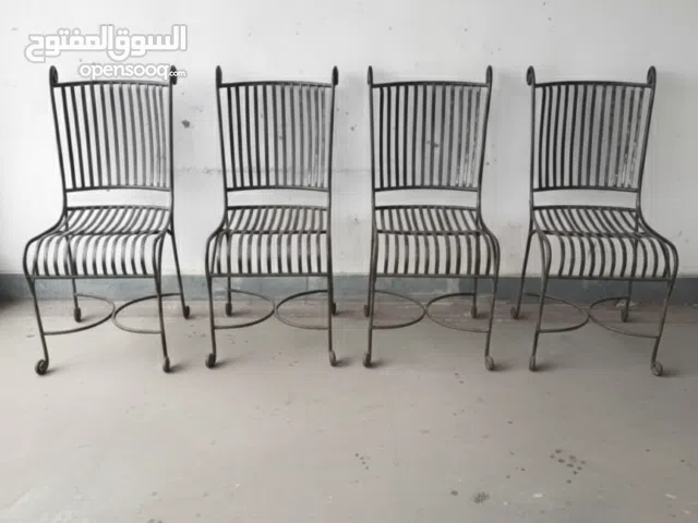 5 steel chairs outdoor with delivery