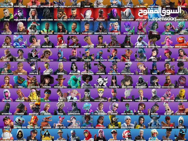 حساب فورت نايت مرتب 50 سكن ايتم شوب