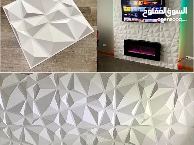 ورق حائط ثلاثي الأبعاد 3d wall panels white