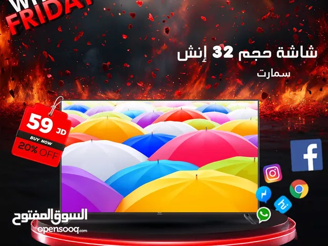 شاشة 32 انش سمارت اندرويد اشتراك وحمالة حائط مجانا