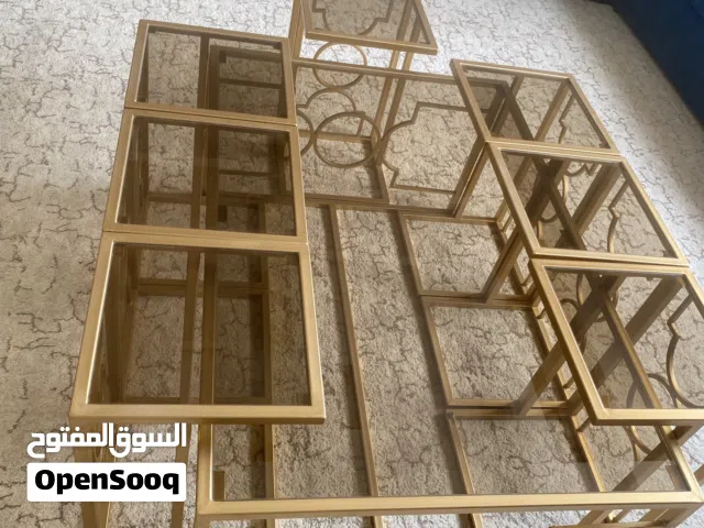 طاوله زجاج للمجالس كبيره مع طولات خدمه