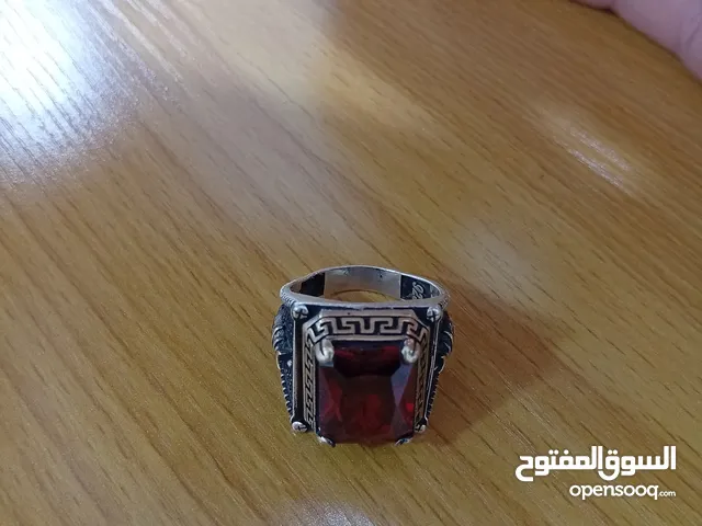 خاتم رجالي فضه أصلي فخامه  ورقم الختم عليه