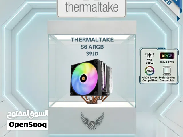 مروحة تبريد THERMALTAKE S6 ARGB DUAL FAN DUAL TOWER مناسبة ل AM5 و INTEL بافضل سعر بالمملكة