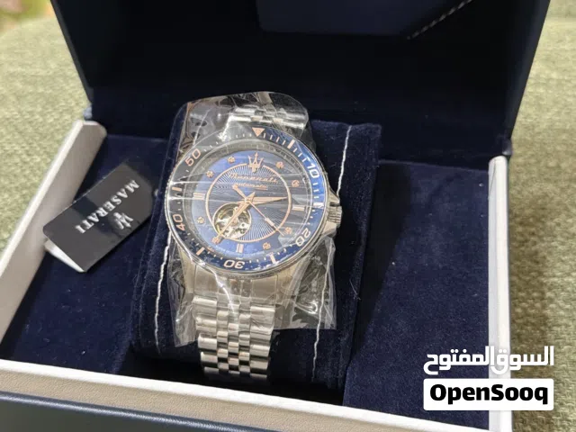 New Maserati automatic blue and silver and gold and 8 piece diamonds