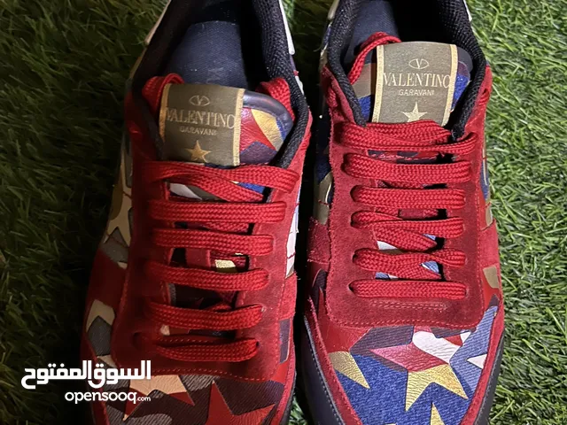 Valentino rockrunner camo star studded - red shoes