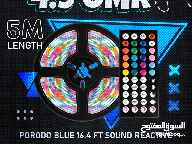 Porodo Blue Sound Reactive RGB Strip Light - اضاءة تتفاعل مع الاصوات من بورودو !