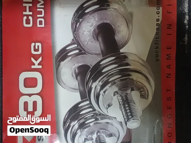 طقم دامبلز كروم york fitness