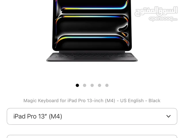 لوحة مفاتيح أبل ماجيك كيبورد iPad Pro 13 (M4) أصلية – لون أسود