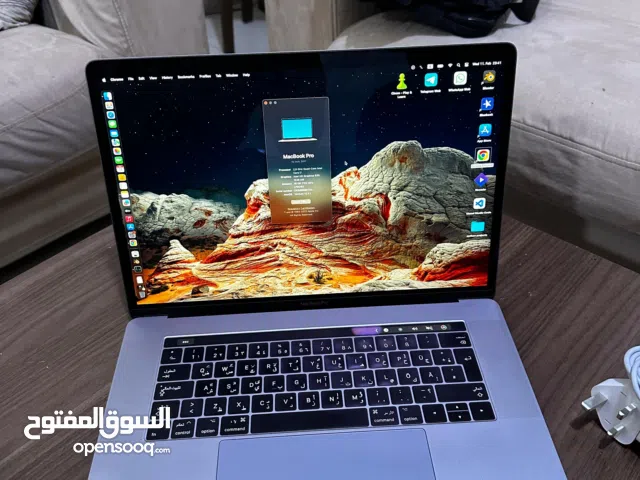 Apple MacBook Pro 2017 I7, radeon pro 560 4GB Graphics, 15" retina display لابتوب ماك بوك برو