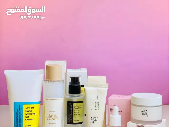 روتين صباحي متكامل للبشرة المختلطة  يحتوي على-غسول تونر الارز سيروم الحلزون واقي شمس