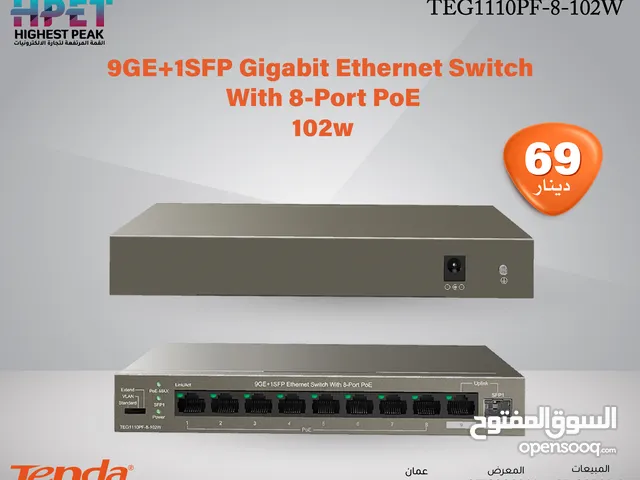Tenda TEG1110PF-8-102W محول 9GE+1SFP Ethernet Switch With 8-Port PoE