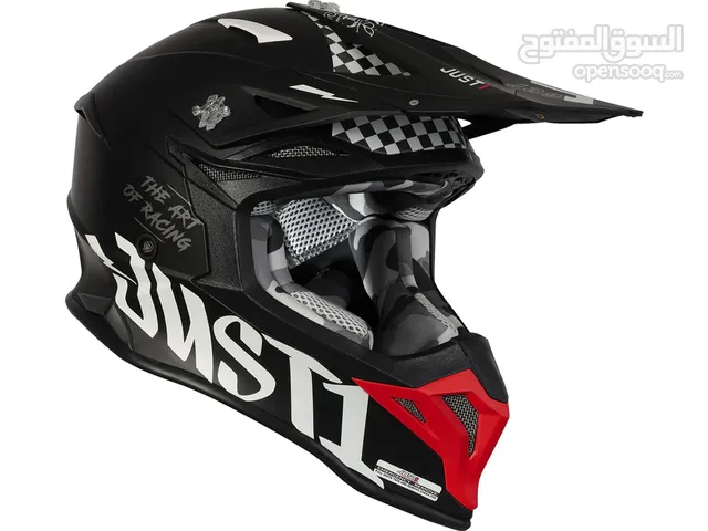JUST1 J39 Motorcycle Helmet Full Face, Rock Red White Matt
