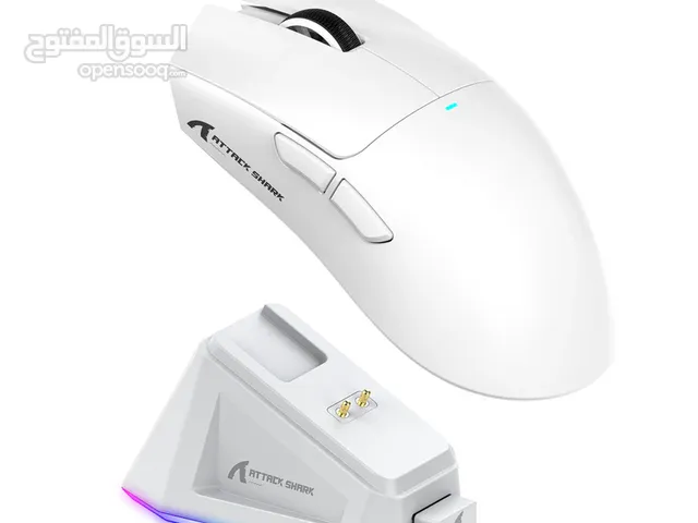 متوفر ماوس attack shark x11 لون ابيض لاسلكية attack shark x6 لون ابيض لاسلكي