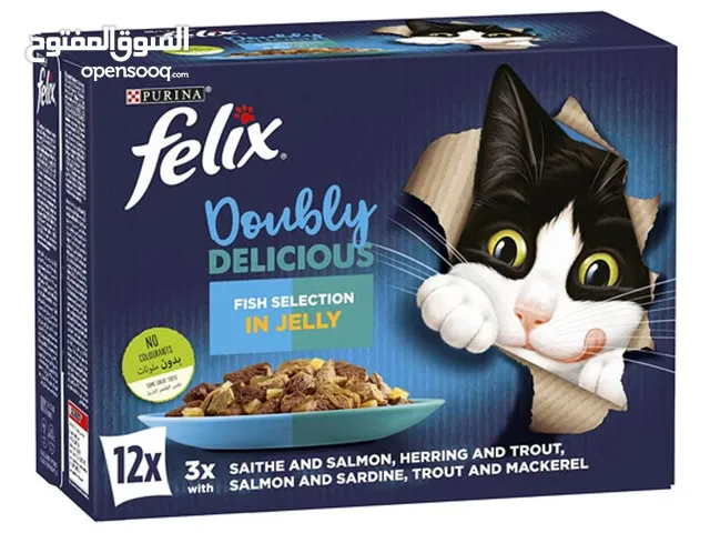 PURINA Felix Doubly Delicious Fish Selection In Jelly Pouch Wet Cat Food Pack