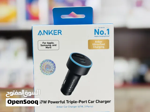 شاحن سيارة سريع 67 واط منفذين تايب سي + يو اس بي من انكر 67W POWERFUL TRIPLE PORT CAR CHARGER
