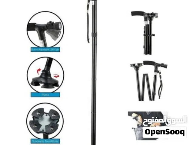 عكاز عصا لكبار السن Trusty canne قابله للطوي و مانع الانزلاق و ضوء عكازه عكازة طبيه